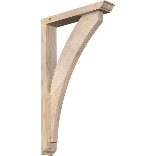 Ekena Millwork Thorton Traditional Smooth Bracket w/ Offset Brace, Douglas Fir, 3 1/2"W x 18"D x 30"H BKT0402X18X30THR01SDF - main